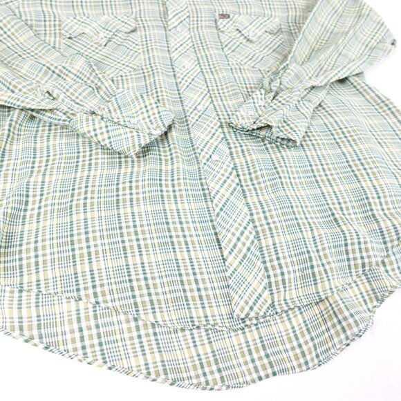 Vintage BAR-M RANCHER Western Pearl Snap Plaid Shirt Men's XL Collared Sawtooth - Picture 6 of 11